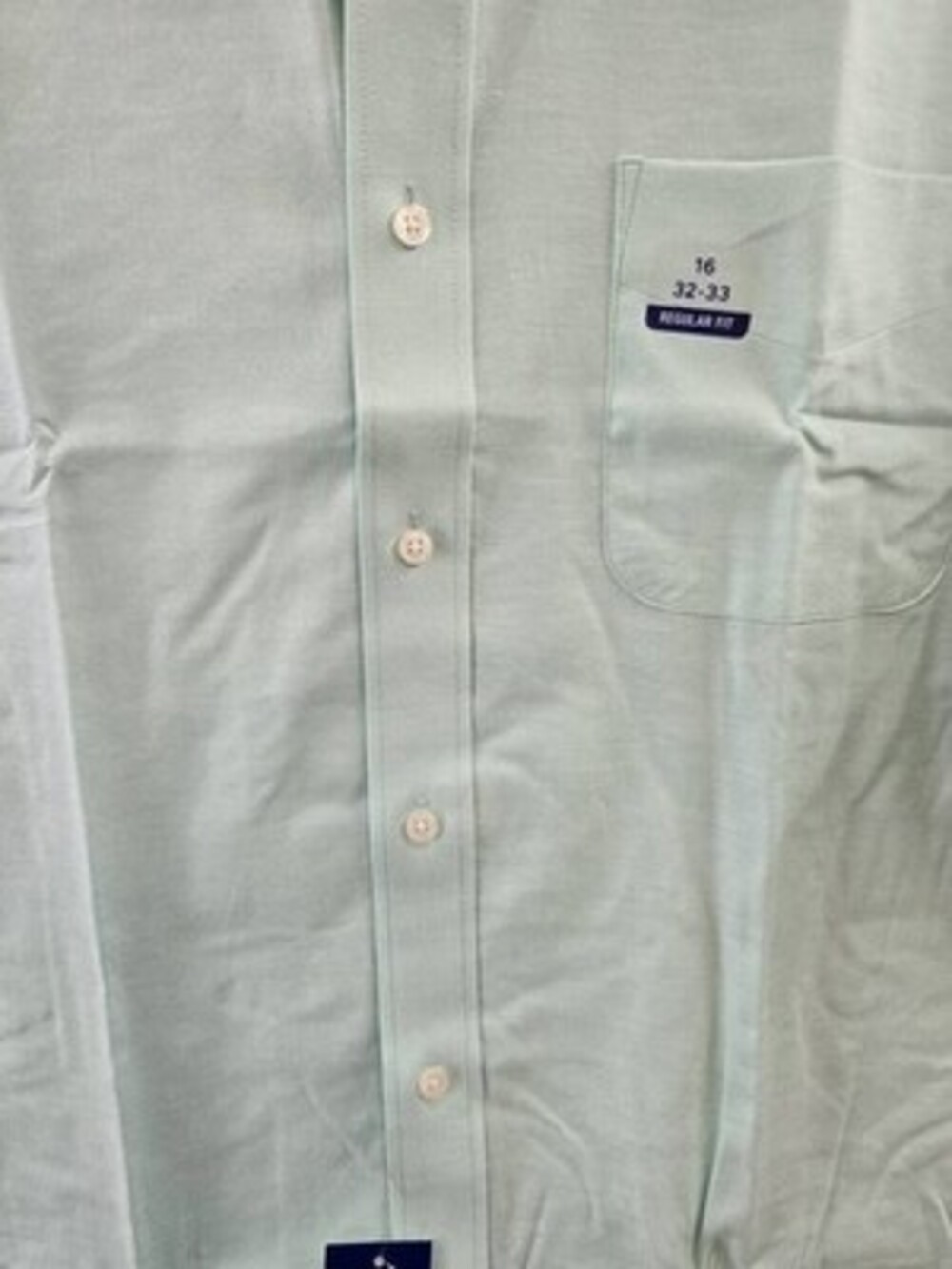 Club Room Button-Down Oxford Solid Dress Shirt Men's 16 32/33 Mint Long Sleeves - Picture 11 of 13